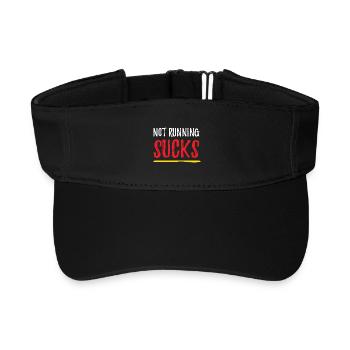 Nicht laufen ist echt blöd - Recyceltes Visor Cap - Schwarz - Vorne