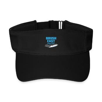 Curling, balayage drôle, cardio dur avec balai - Visière de sport recyclée - noir - Devant