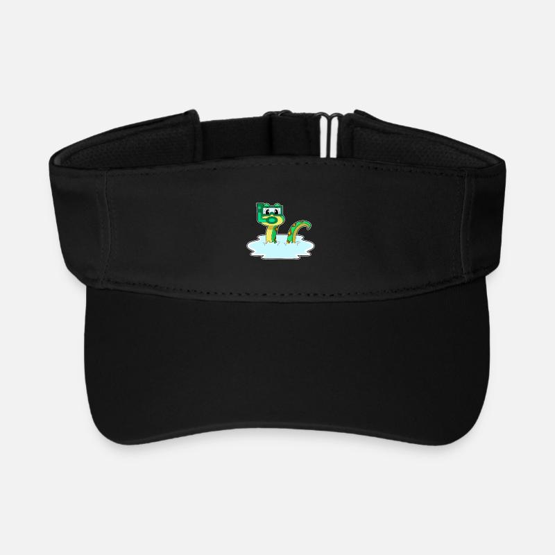 Snake Diver Snorkel Diving - Recycled Sun Visor Cap - black