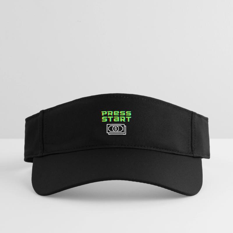 Press Start Retro Arcade Geldschein Recyceltes Visor Cap