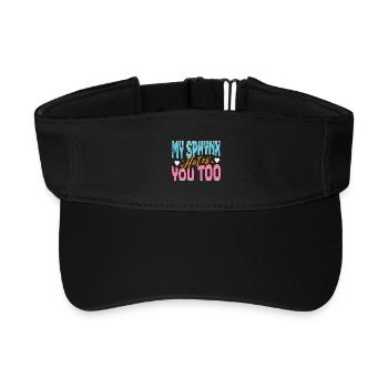 My Sphynx Cat Hates You Funny - Recycled Sun Visor Cap - black - Front