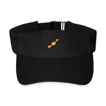 Retro Vinyl-Rausch – Dein Sound-Statement - Recyceltes Visor Cap - Schwarz - Vorne