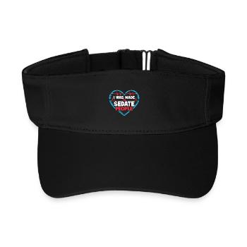 Anesthesiologist Made Sedate People Anesthesia - Recycled Sun Visor Cap - black - Front