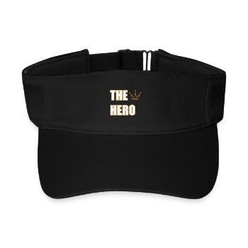 THE HERO – Bold & Powerful Statement Design - Recyceltes Visor Cap - Schwarz - Vorne