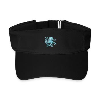 Oktopus Schuppen Tintenfisch Tentakel Meer Kind - Recyceltes Visor Cap - Schwarz - Vorne