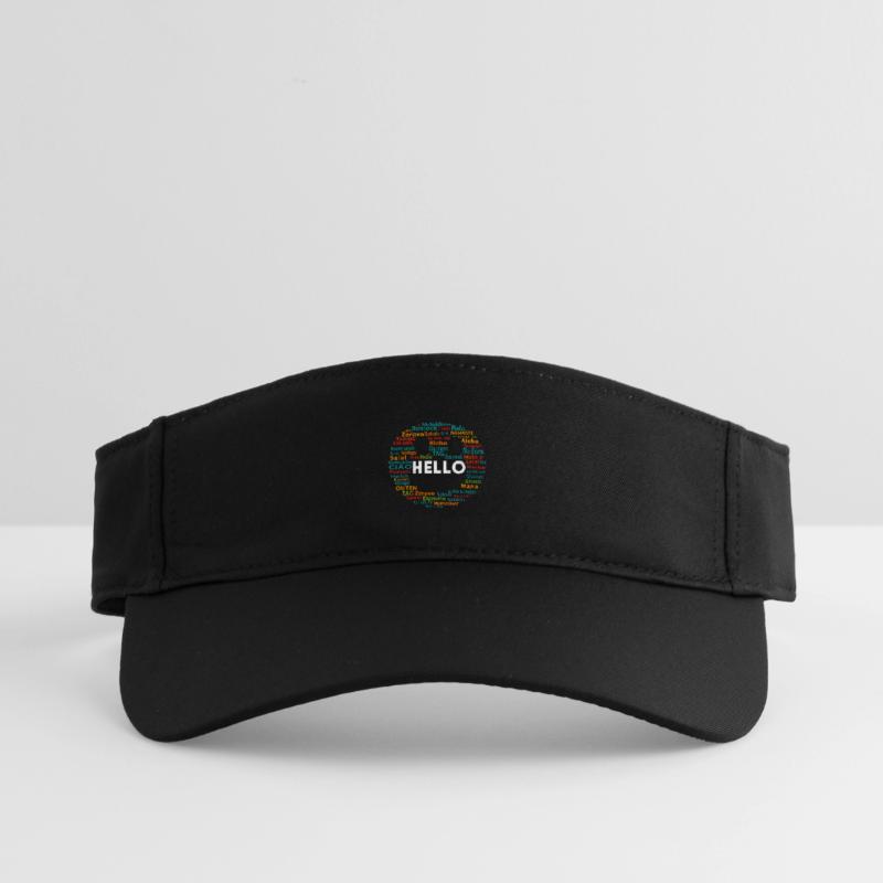 Beginnen Sie mit Hello Different World Language Learning Recyceltes Visor Cap