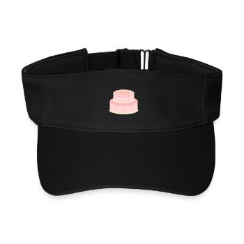 Gâteau à la rose pastel avec guirlandes - Visière de sport recyclée - noir - Devant