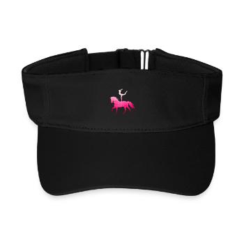 Voltigieren Akrobatik Reitsport Reiten Pferd Pink - Recyceltes Visor Cap - Schwarz - Vorne