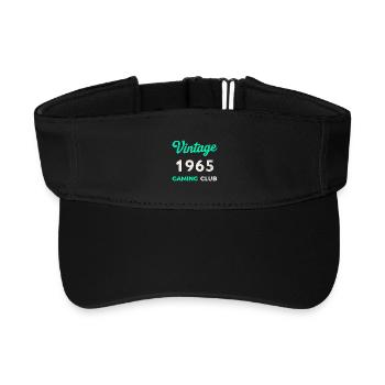 Vintage 1965 – Gaming Club Retro Birth Year - Recycled Sun Visor Cap - black - Front