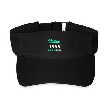 Vintage 1955 – Gaming Club Retro Birth Year - Recycled Sun Visor Cap - black - Front