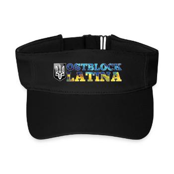 Ostblock Latina Ukrainerin Ukraine Geschenk - Recyceltes Visor Cap - Schwarz - Vorne
