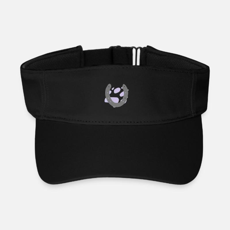 hundetatze1grau - Recyceltes Visor Cap - Schwarz