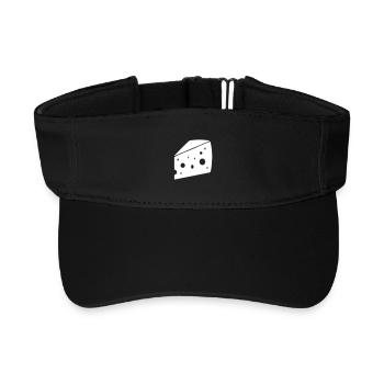 gros morceau de fromage avec des trous - Visière de sport recyclée - noir - Devant