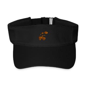 traktor landwirtschaft spielzeug - Recyceltes Visor Cap - Schwarz - Vorne