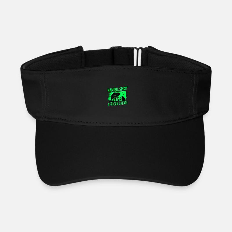 Namibia Africa Safari Design - Recycled Sun Visor Cap - black