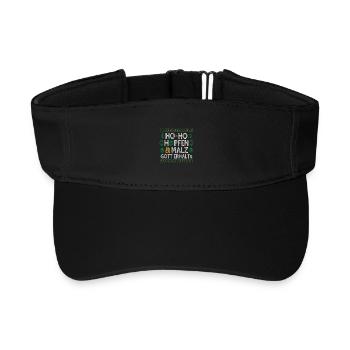 HO-HO HOPFEN UND MALZ GOTT ERHALTS WEIHNACHTSPULLI - Recyceltes Visor Cap - Schwarz - Vorne