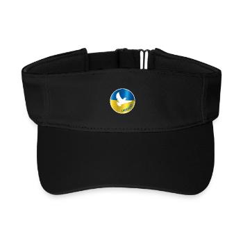 Ukraine Peace Dove Flag - Recycled Sun Visor Cap - black - Front