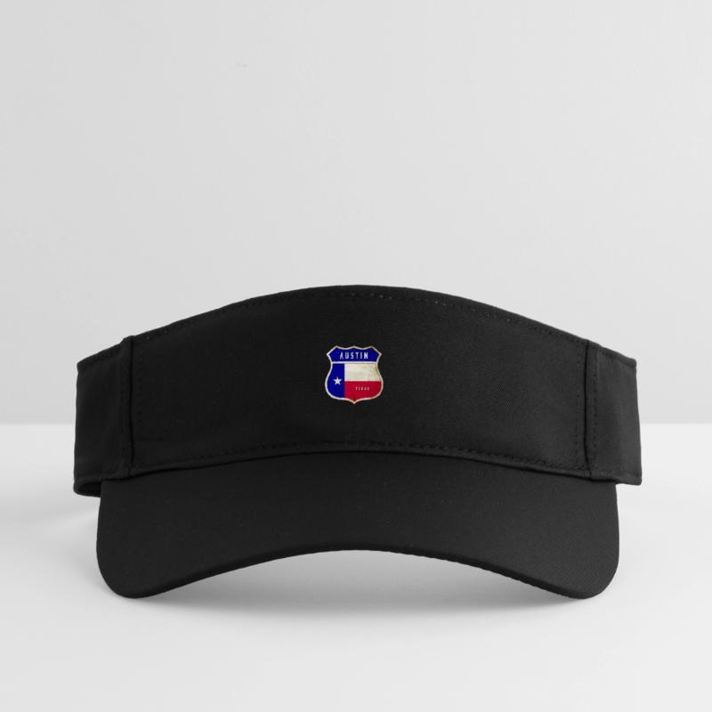 Austin Texas crest flags design Recycled Sun Visor Cap