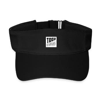 Tech House Art Design für Raver, EDM Festival - Recyceltes Visor Cap - Schwarz - Vorne