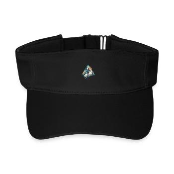 Geometric Mountaineer in Polygon Style - Recycled Sun Visor Cap - black - Front