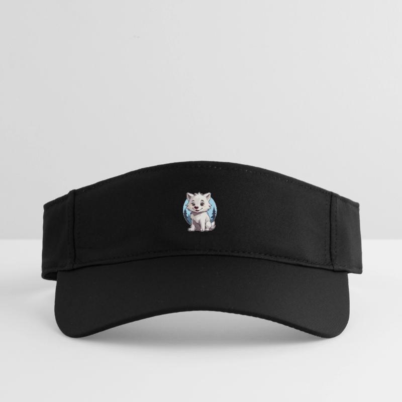 Niedlicher Wolf oder Hund Husky Recyceltes Visor Cap