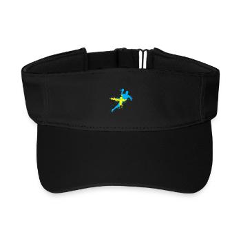 Équipe de handball Suède Lancer Explosion EC Logo icône - Visière de sport recyclée - noir - Devant