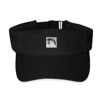 Schwingen am Himmel. - Recyceltes Visor Cap - Schwarz - Vorne