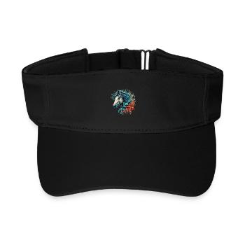 Pferd - Recyceltes Visor Cap - Schwarz - Vorne