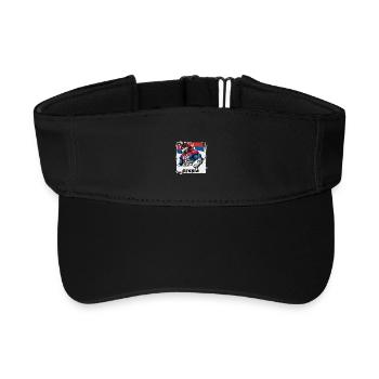 Serbien Wolf Flaggen Design - Recyceltes Visor Cap - Schwarz - Vorne