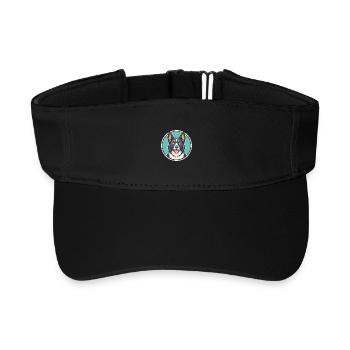 Karpaten Schäferhund Hunderasse Lustige Karikatur Kawaii - Recyceltes Visor Cap - Schwarz - Vorne