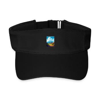 Mont Olympe Grèce Affiche de voyage Souvenir WPA - Visière de sport recyclée - noir - Devant