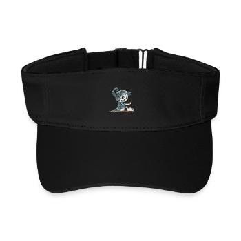 Skelett Hält Pflanze Hoffnung Entstehung - Recyceltes Visor Cap - Schwarz - Vorne
