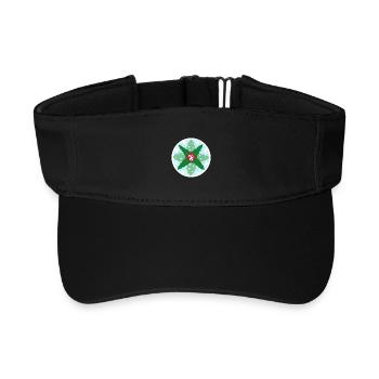 motif de noël - Visière de sport recyclée - noir - Devant