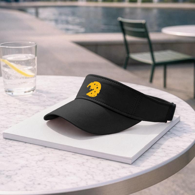 Cheese or a mouse in this fun optical illusion Recycled Sun Visor Cap