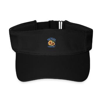Growth Harmony Sunflower Art - Recycled Sun Visor Cap - black - Front