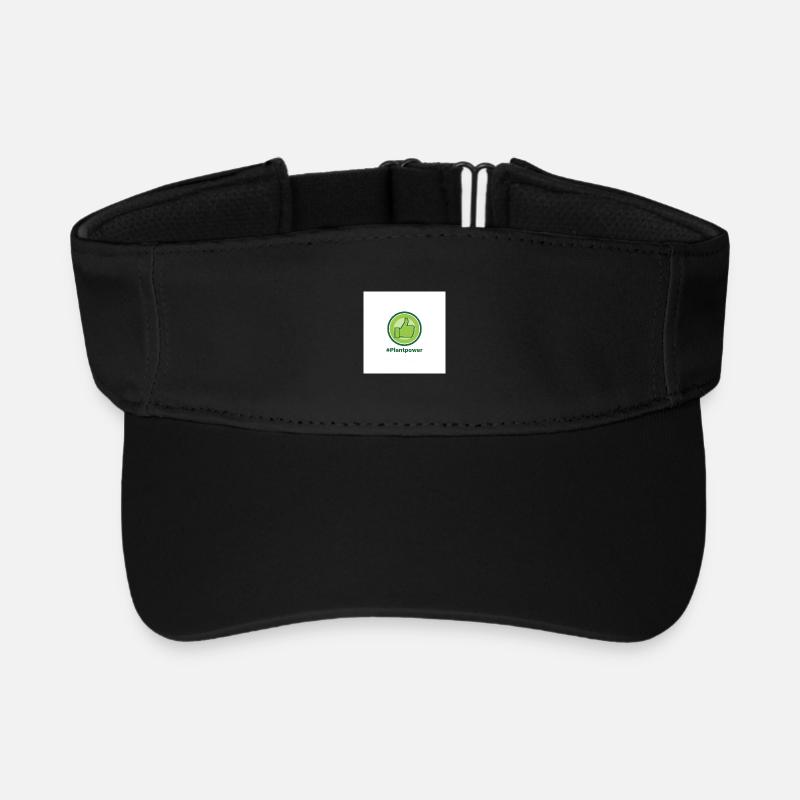 Plantpower Grünes Daumen-Logo - Recyceltes Visor Cap - Schwarz