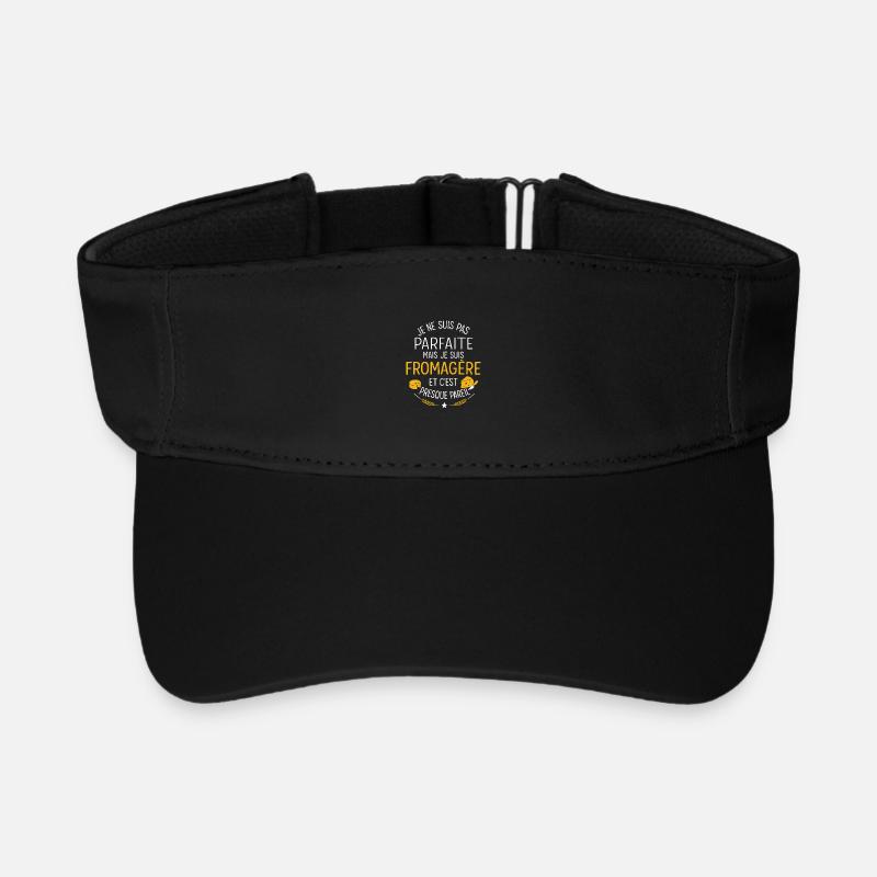I'm not perfect but I'm a cheesemaker - Recycled Sun Visor Cap - black