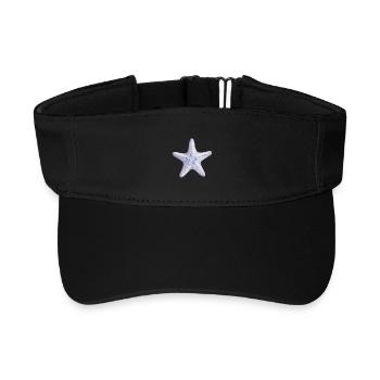 Zartes Seestern-Aquarell - Recyceltes Visor Cap - Schwarz - Vorne