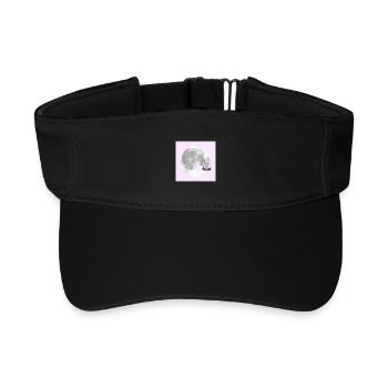 Moon Lover – Cute Pink Aesthetic Design 🌕💗✨🌸 - Recyceltes Visor Cap - Schwarz - Vorne