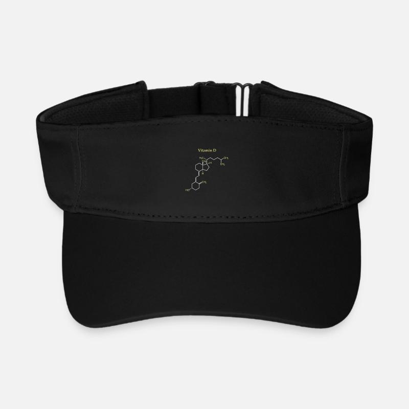 Vitamin D Structure - Recycled Sun Visor Cap - black
