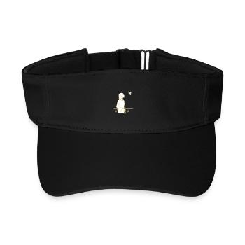 View of the butterfly - Recycled Sun Visor Cap - black - Front