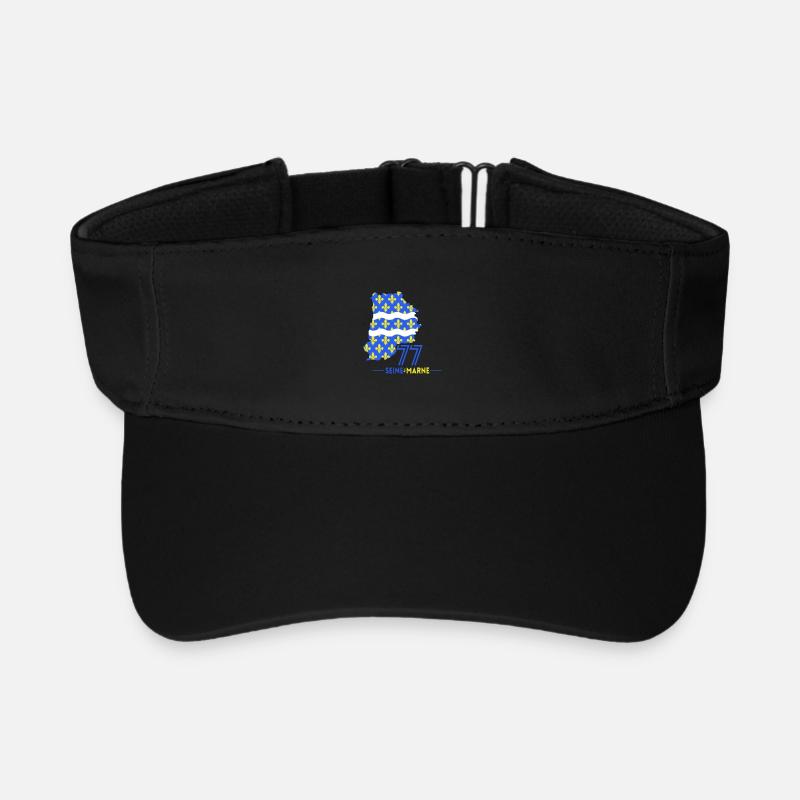 Seine et Marne 77 - Recycled Sun Visor Cap - black