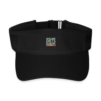 Not A Fan Of Diets Fan Of Donuts Dietitian Pro  - Recycled Sun Visor Cap - black - Front