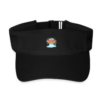 Koala Traum Lavafluss - Recyceltes Visor Cap - Schwarz - Vorne