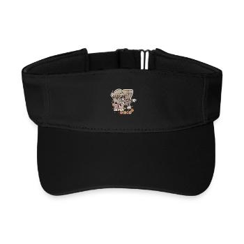 67 Six Seven Lustiges Italien Retro Discokugel - Recyceltes Visor Cap - Schwarz - Vorne