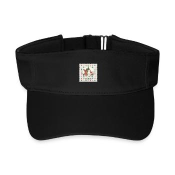 Happy Pawlidays Winter Tierwelt - Recyceltes Visor Cap - Schwarz - Vorne
