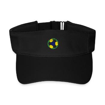 Brazil Soccer Ball Fußball - Recycled Sun Visor Cap - black - Front