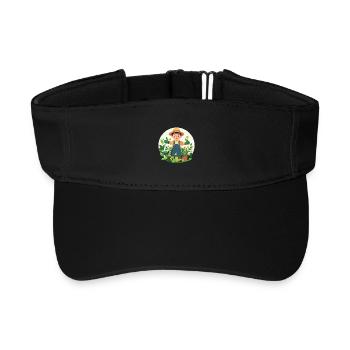 Motif de jardinier Green Thumb Plant Comprehenser - Visière de sport recyclée - noir - Devant