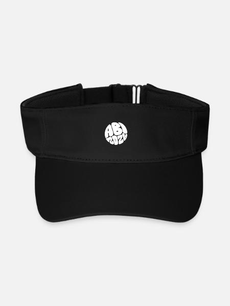 Blob Font Circle Pattern - Recycled Sun Visor Cap - black