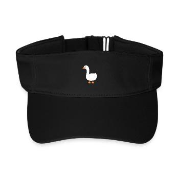 Gans-Zeichentrick-Orangenschnabel - Recyceltes Visor Cap - Schwarz - Vorne